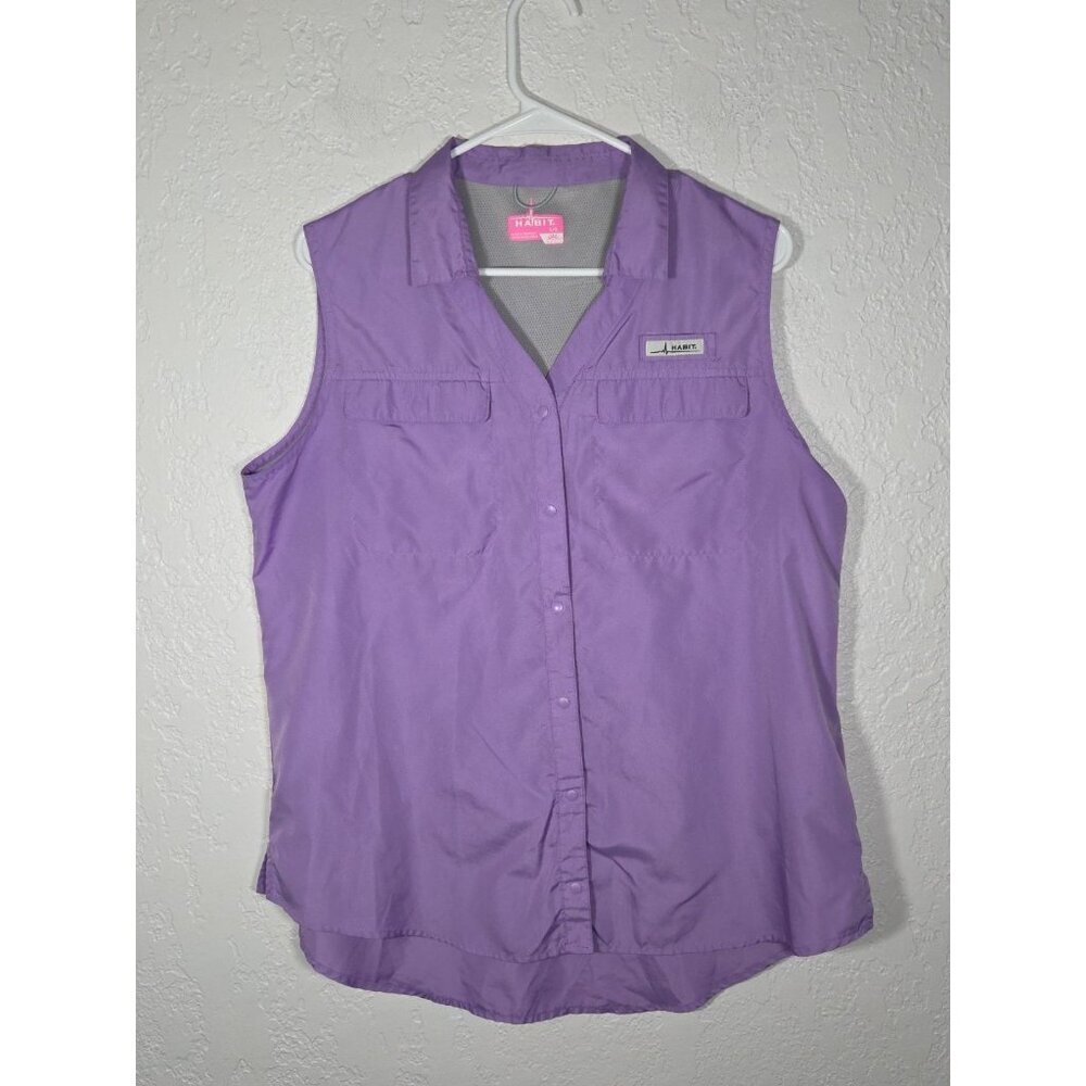 Habit Purple Ladies Purple Sleeveless Shirt Solar Protection Size Large